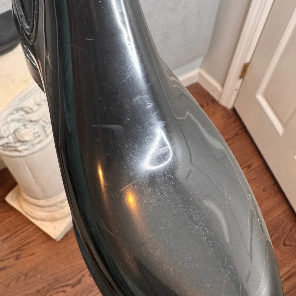 Jeffrey Campbell Black Rain Boots Stormy Chelsea Womens Size 6 Euro‎ 38 Ankle